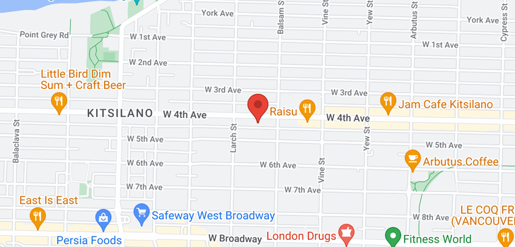 map of 4 2446 W 4TH AVENUE